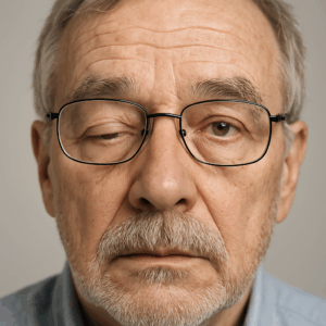 man met ptosis